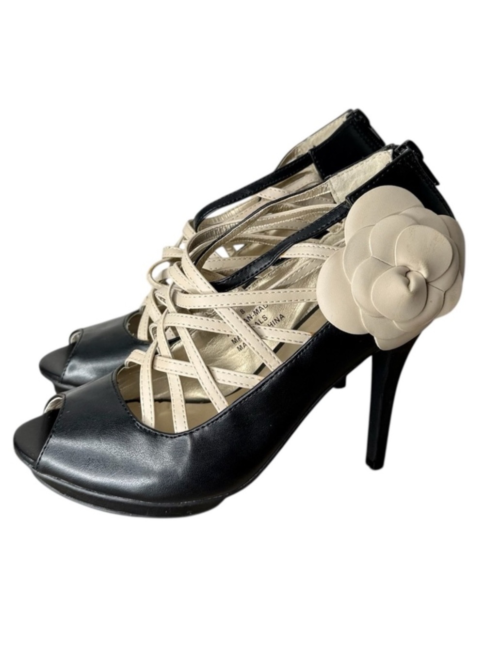 SHOE DAZZLE New Dereon Rose Strappy Sandal Bootie High Heel Zipper Platform 8